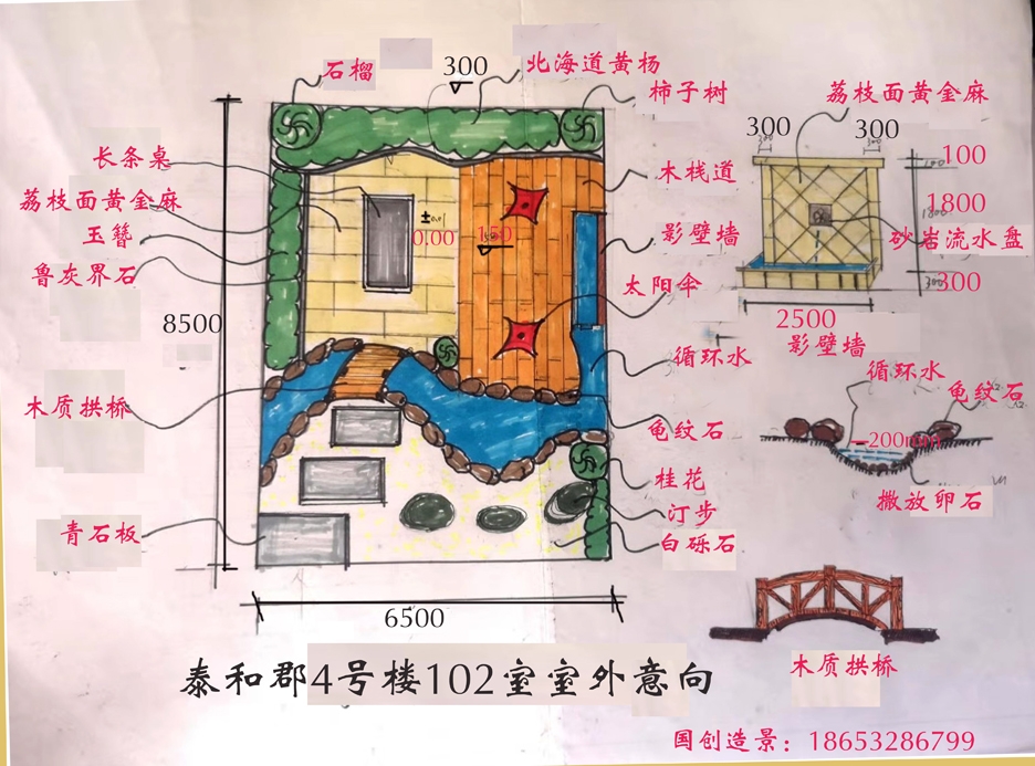 2020年青岛泰和郡4号楼某私家别墅庭院景观设计